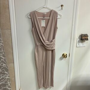 NWT Chic Draped Mistress Rocks Midi Dress in Soft Pink- Sz XS